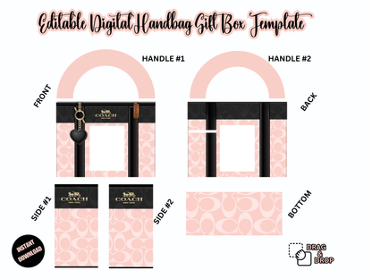 Designer Purse Gift Box- Pink