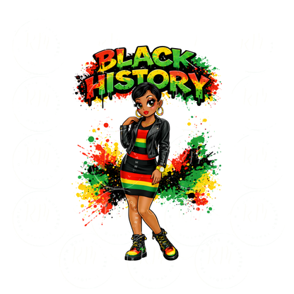 FREE Black History Female Clipart | PLR PNG