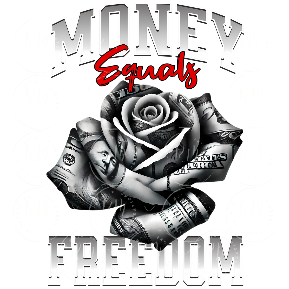Money Rose Graphic Tee: Hip Hop Streetwear Clipart (Digital Download)