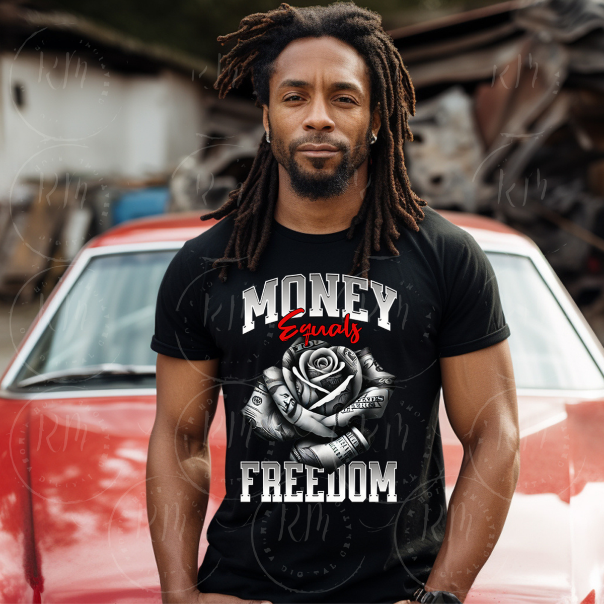 Money Rose Graphic Tee: Hip Hop Streetwear Clipart (Digital Download)