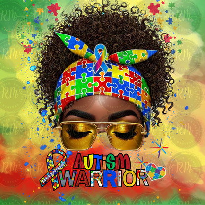 Autism Warrior Awareness Editable Digital Template