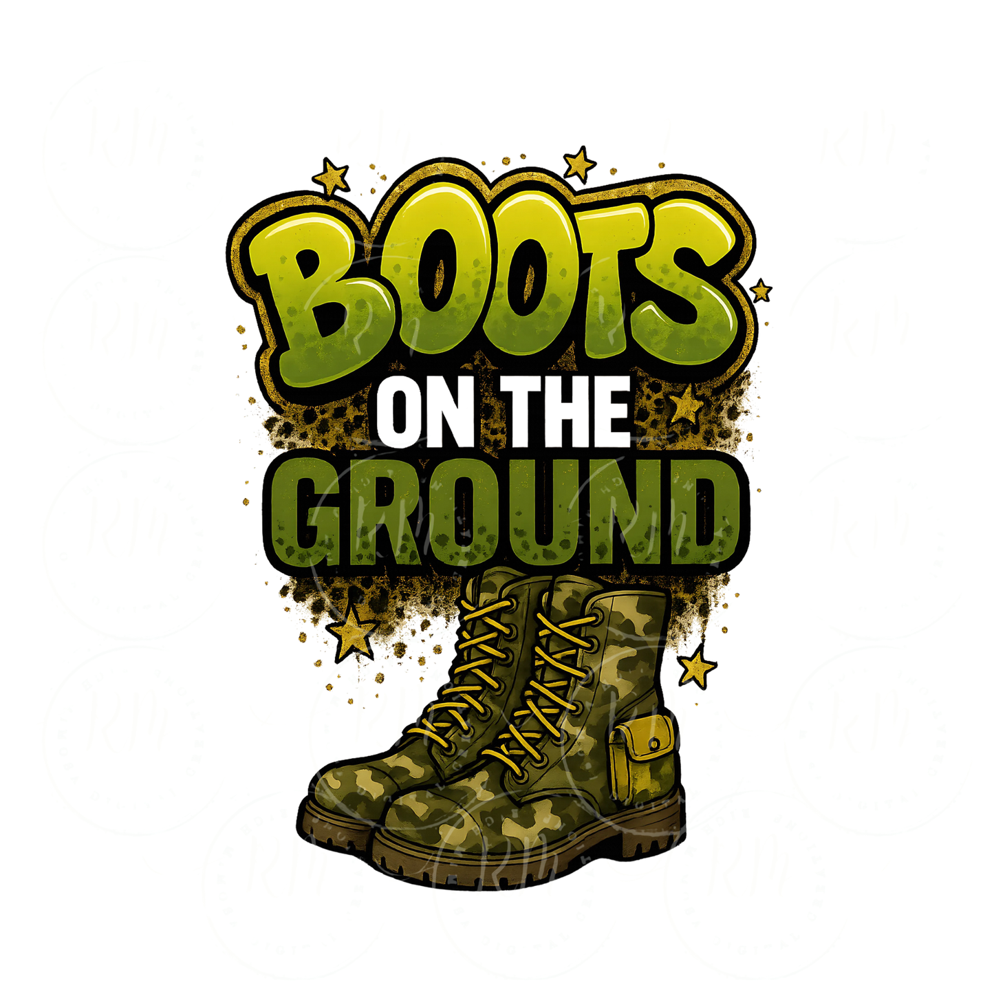 Boots On The Ground Viral Remix Combat Boots Graphic, Fun Camo Trend Design, Country Pop Culture Clipart, Camo Design For Tshirts, Mugs, etc