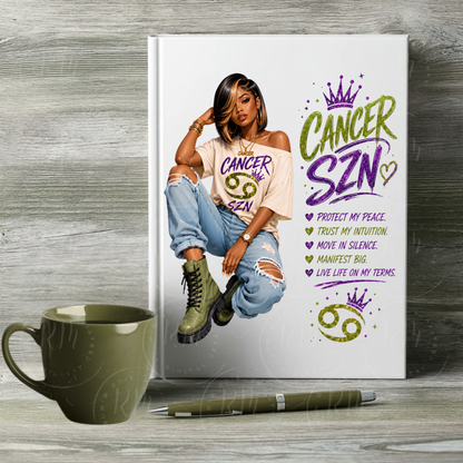 Cancer SZN Baddie Streetwear PNG Design, Cancer Zodiac Clipart Design