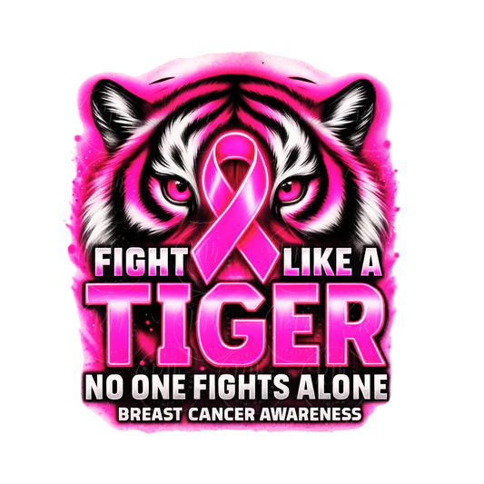Fight Like A Tiger No One Fights Alone Breast Cancer Clipart, Breast Cancer Awareness PNG