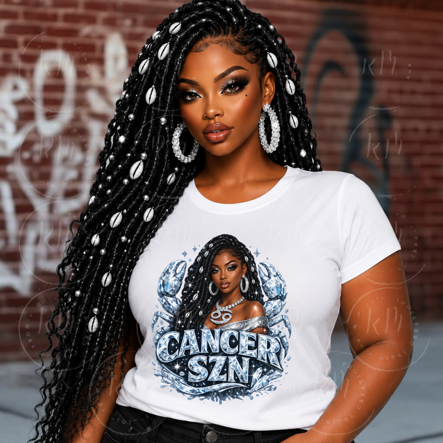 Freebie Cancer Szn Glam PNG Clipart | PLR Zodiac Design | Transparent PNG