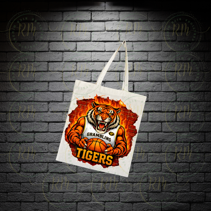 Grambling Tigers Basketball PNG: Fiery HBCU Sports Design (Digital Download)