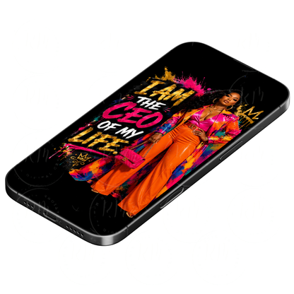 I Am The CEO Of My Life PNG | Black Girl Boss PNG | Luxury Entrepreneur Sublimation Design | Motivational Streetwear PNG