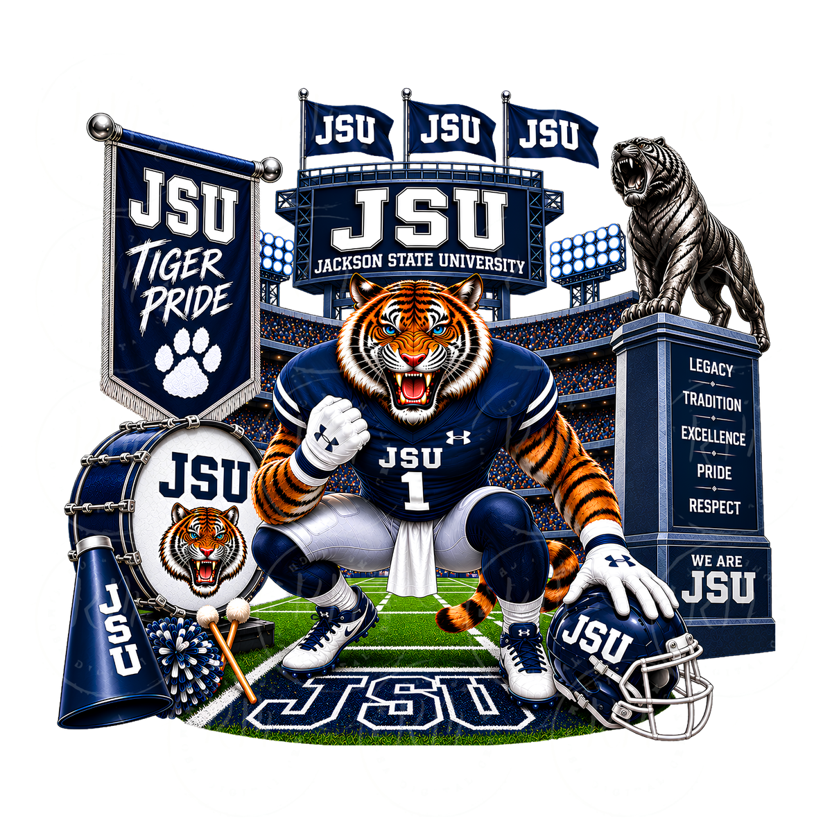 JSU Tiger Pride: Legacy & Tradition PNG