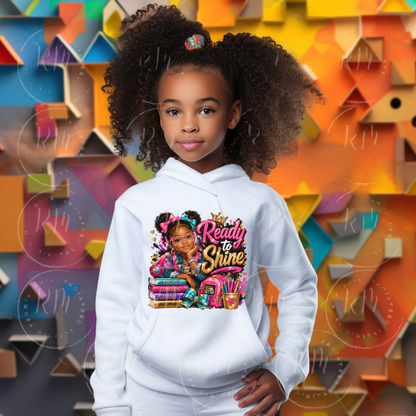 Freebie Back to School Black Girl PNG | PLR Sublimation Design | Resell Rights Included