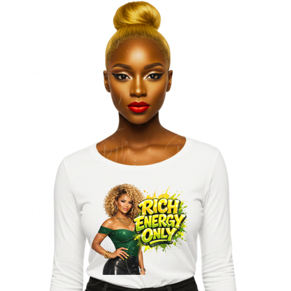 Freebie Friday Digital Download | Rich Energy Only PNG | Sublimation & DTF Design | Resell Rights Clipart