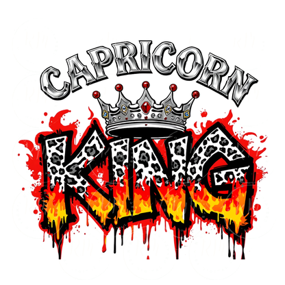 Capricorn King Clipart – Graffiti Zodiac PNG, Sublimation Design (Digital Download)