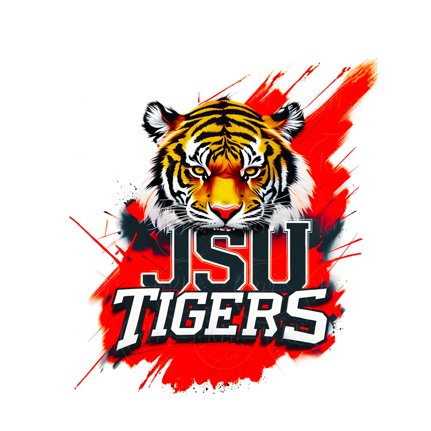 JSU Tigers Clipart PNG: Jackson State University Mascot (Digital Download)