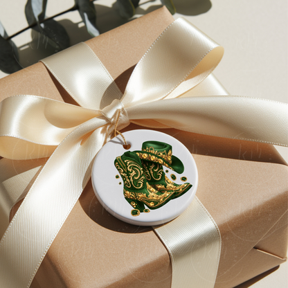 Green And Gold Rhinestone Cowgirl Boots PNG: Western Clipart (Digital Download)