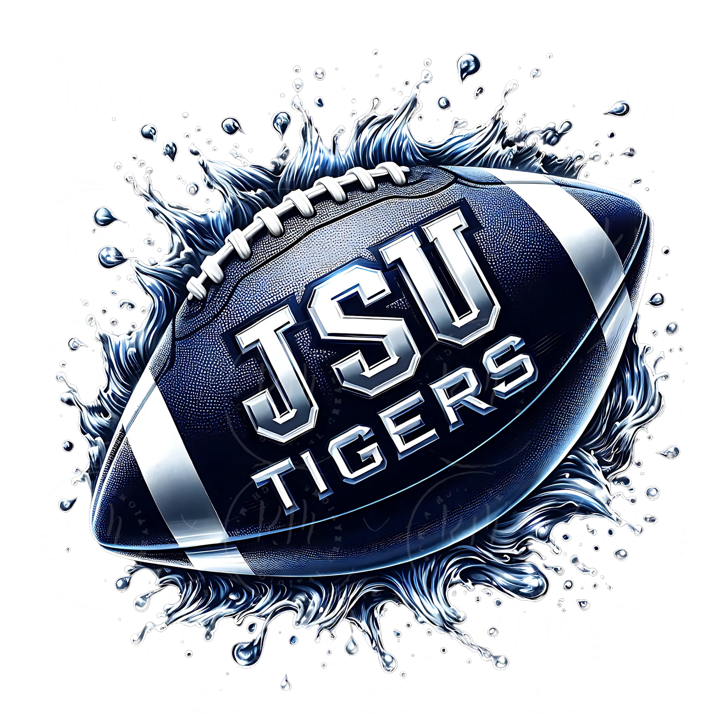 JSU Tigers Splash Graphic: Jackson State Football Art (Digital Download)