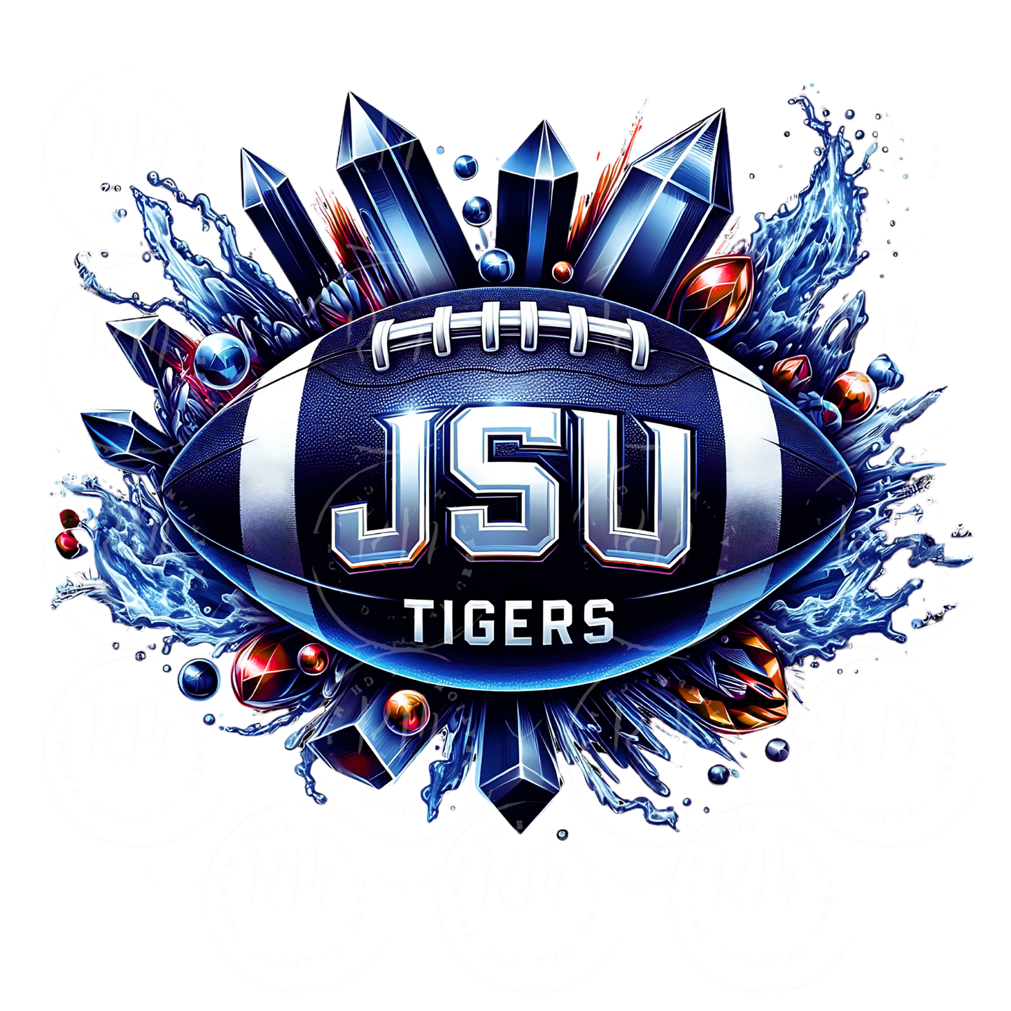 JSU Tigers Football Graphic: HBCU Pride Art (Digital Download)