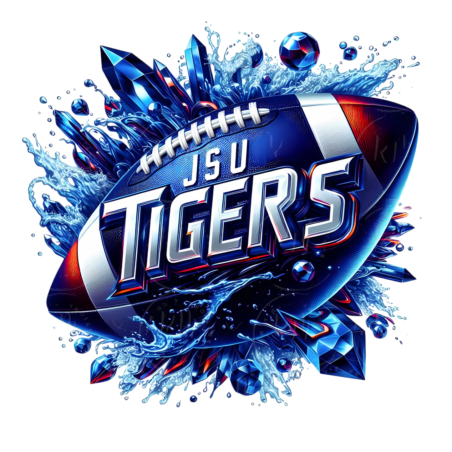 JSU Tigers Football Graphic: HBCU Pride Art (Digital Download)