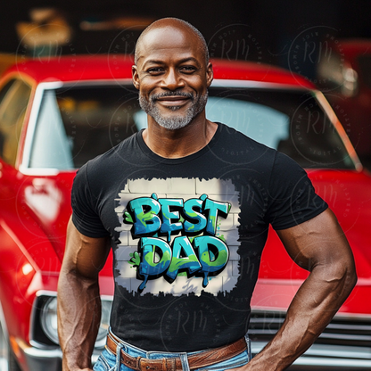 Best Dad Graffiti PNG Bundle | 2 Urban Street Art Father's Day Designs | Digital Download for T-Shirts & Gifts