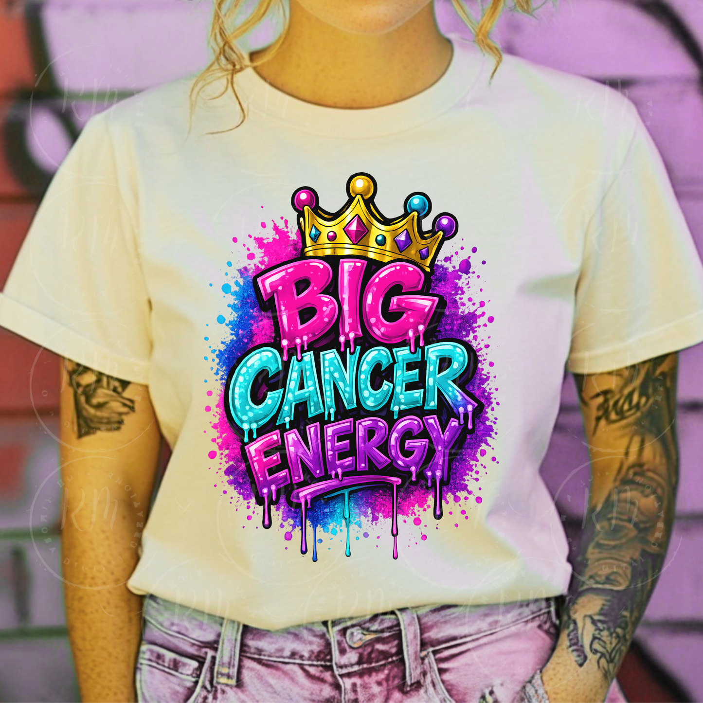 Big Cancer Energy PNG | Cancer Zodiac Sublimation Design | Astrology PNG | Cancer Season Shirt Design | Digital Download