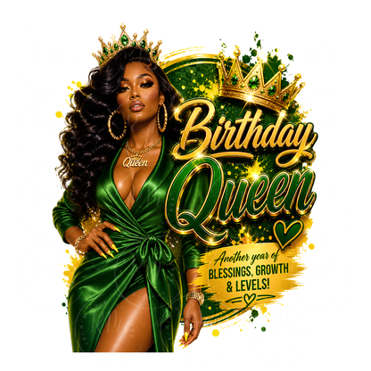 Birthday Queen PNG | Black Girl Birthday Shirt Design