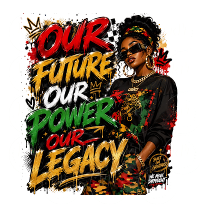 Our Future Our Power PNG, Black Girl Empowerment Sublimation Design, African American Motivational Shirt Graphic