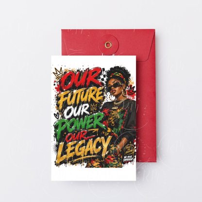 Our Future Our Power PNG, Black Girl Empowerment Sublimation Design, African American Motivational Shirt Graphic