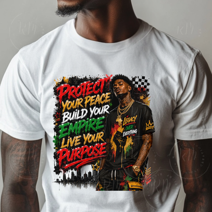 Protect Your Peace PNG, Black Man Empowerment Sublimation Design, African American Motivational Shirt Graphic