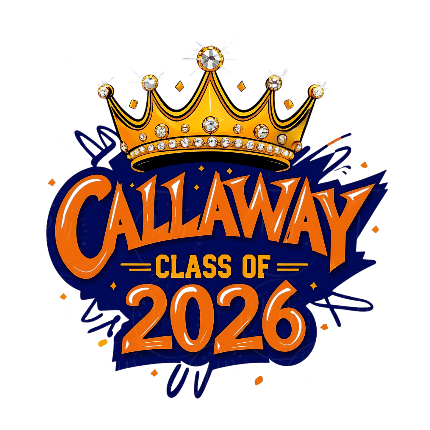 Class of 2026 Clipart, Callaway High School PNG – Orange and Blue Graphic for School Spirit Shirts, Graduation Gear & More, JPS PNG