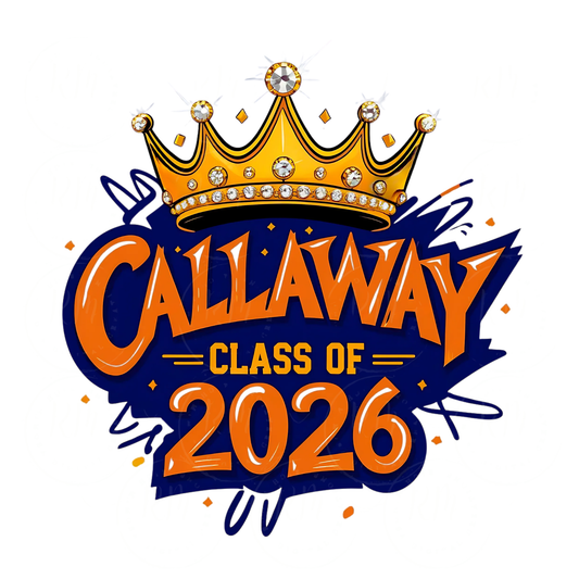 Class of 2026 Clipart, Callaway High School PNG – Orange and Blue Graphic for School Spirit Shirts, Graduation Gear & More, JPS PNG