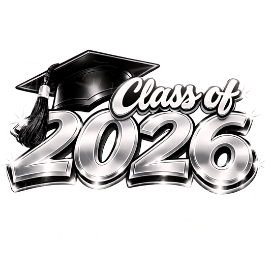 Black and Silver Class of 2026 Graduation Clipart: DIY Scrapbooking (Digital Download)