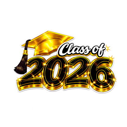 Gold and Black Class of 2026 Graduation Clipart: DIY Scrapbooking (Digital Download)