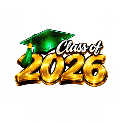 Green and Gold Class of 2026 Graduation Clipart: DIY Scrapbooking (Digital Download)