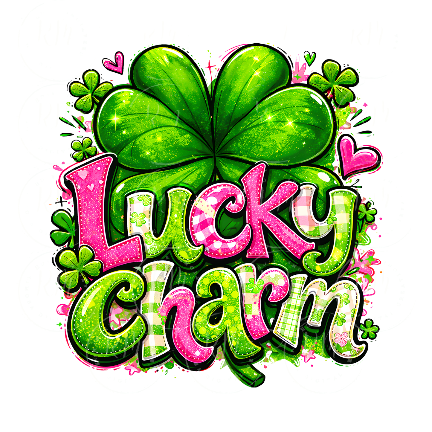 Freebie-Second Chance Sunday – Lucky Charm Clover PNG | Resellable Digital Download