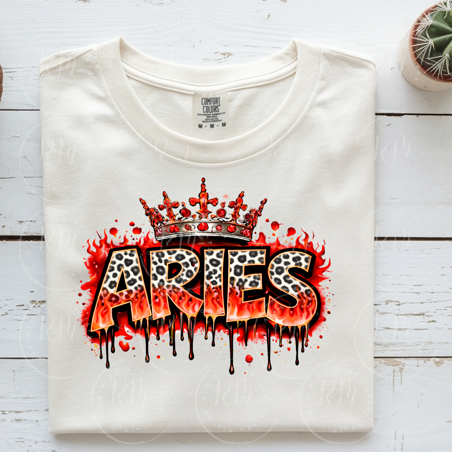 Aries Queen King PNG | Fiery Leopard Graffiti Crown Graphic (Digital Download)