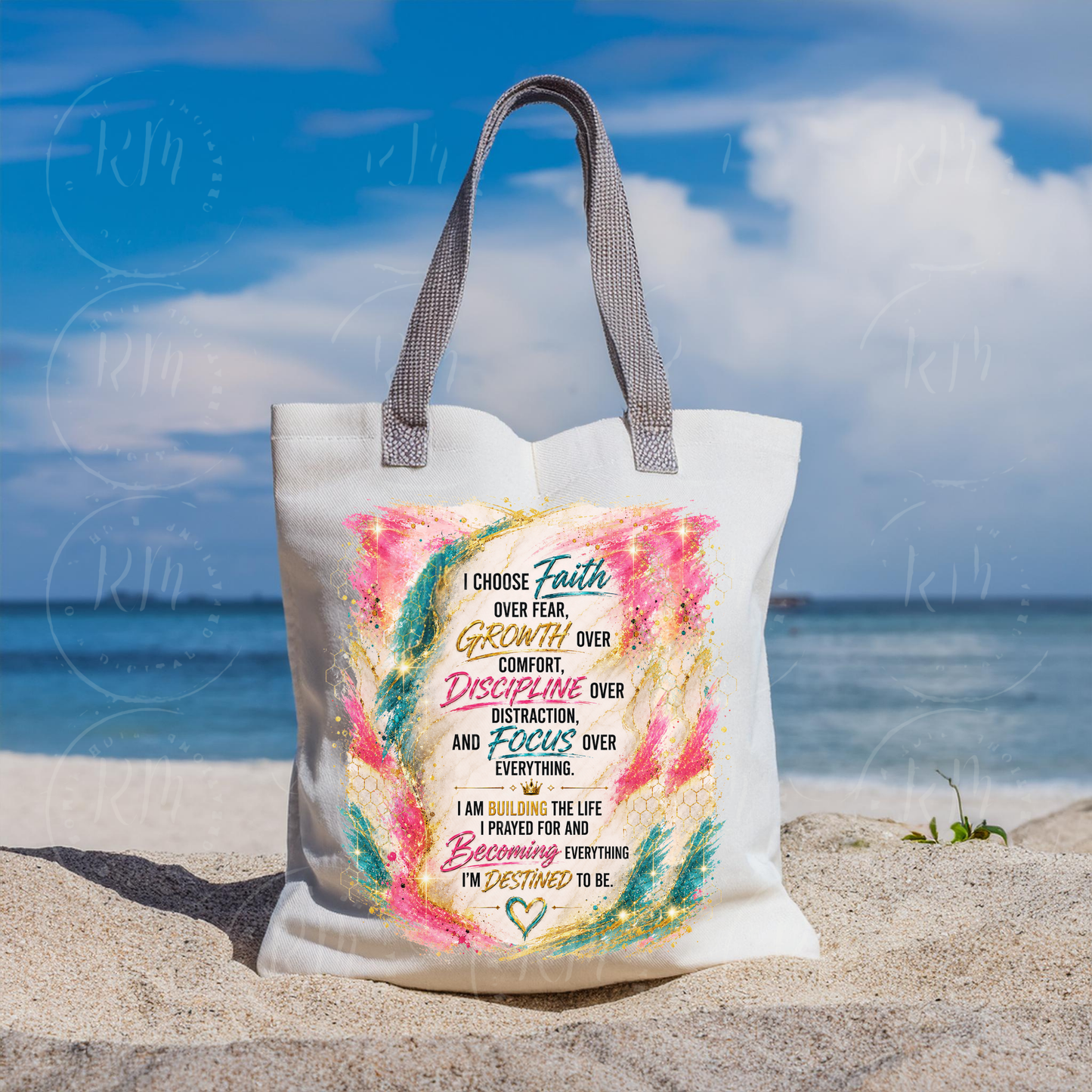 Freebie Friday | Choose Faith Over Fear Inspirational PNG | Motivational Quote Sublimation Design | Printable Digital Download | PLR Included