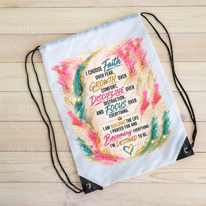 Freebie Friday | Choose Faith Over Fear Inspirational PNG | Motivational Quote Sublimation Design | Printable Digital Download | PLR Included