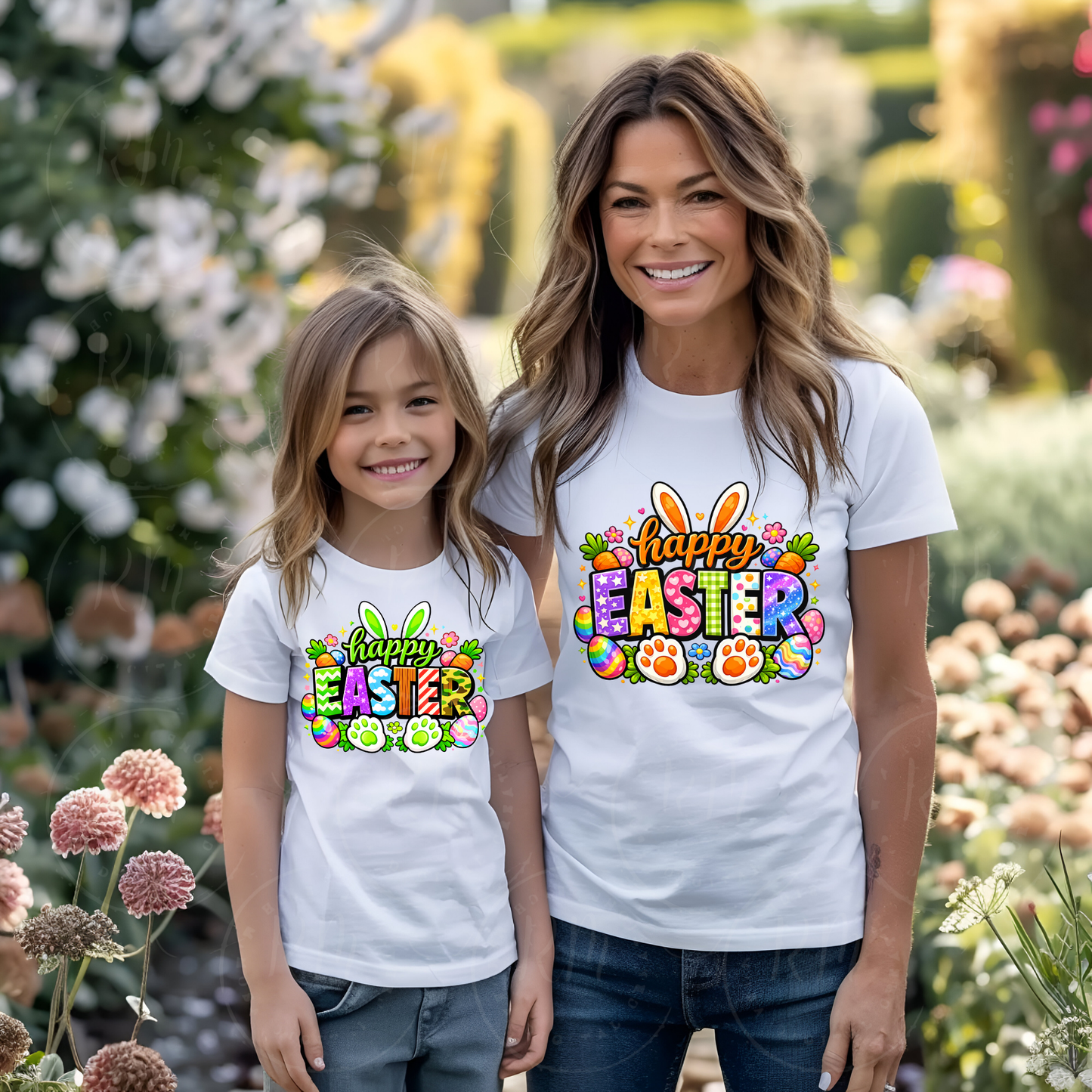 4 Piece Happy Easter PNG Bundle, Easter Bunny Sublimation Designs, Colorful Easter Shirt Graphics, Spring Clipart Set, DTF PNG