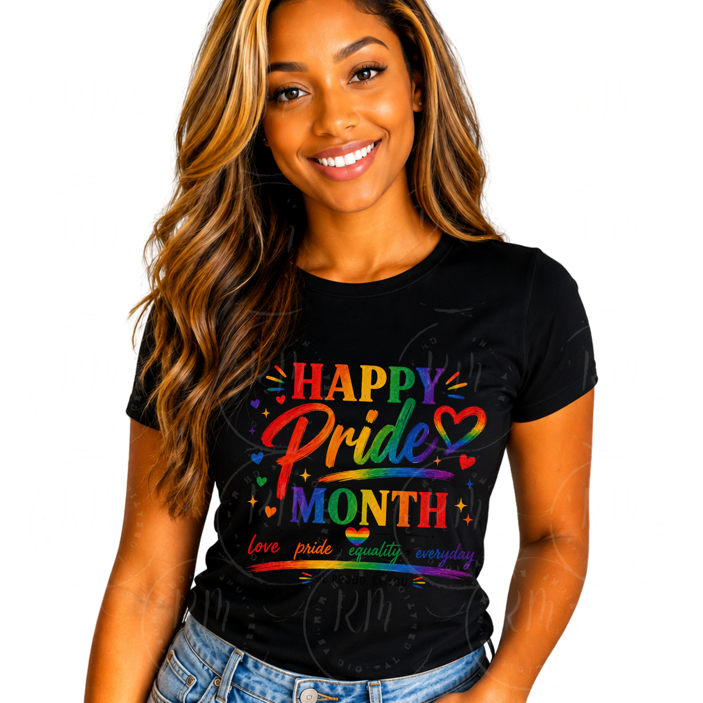 Happy Pride Month Rainbow PNG | LGBTQ Sublimation Design