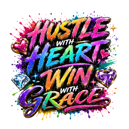 Freebie Friday | Hustle with Heart, Win with Grace PNG | PLR Resell Rights