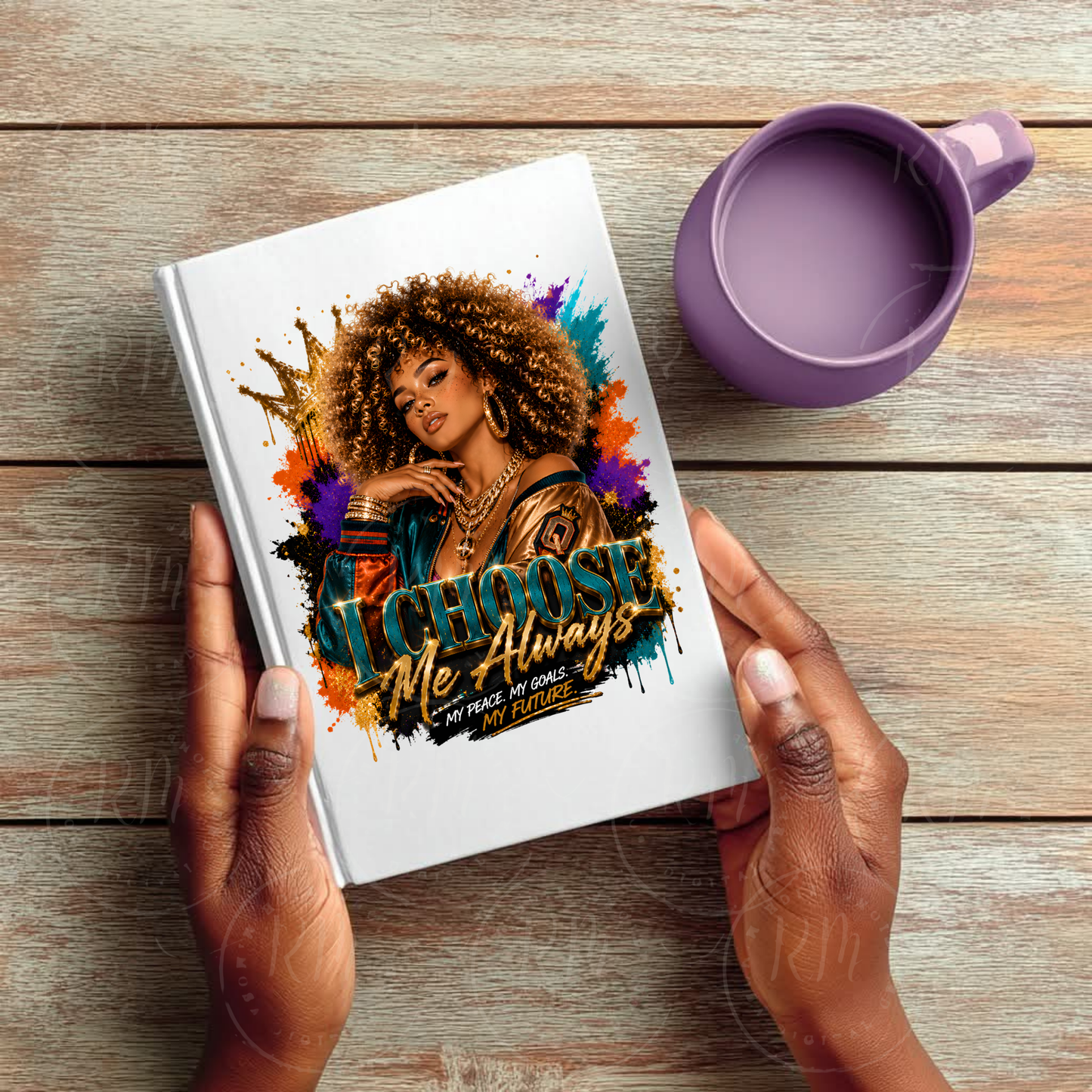 I Choose Me Always PNG | Self Love Sublimation Design | Glam Black Woman Affirmation T-Shirt Clipart