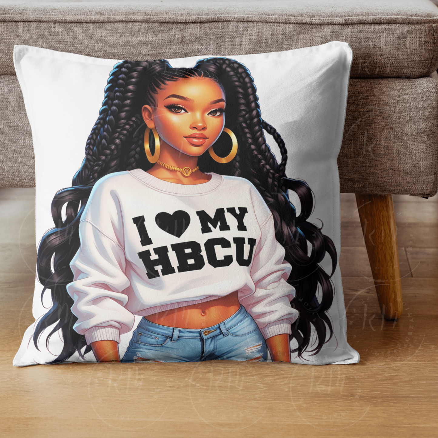 I Love My HBCU Girl Clipart, HBCU PNG for T-Shirts, Totes and other Merch, Black Woman Sublimation Design