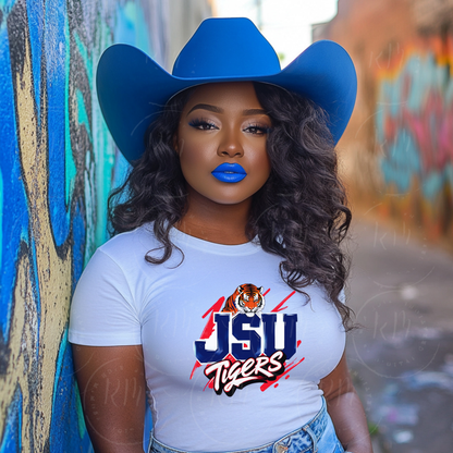 JSU Tigers Logo Clipart – High-Resolution Tiger Mascot PNG for DIY Crafts, Sublimation & Custom Apparel