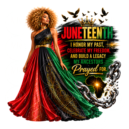 Juneteenth Legacy PNG | African American Pride Shirt Design | Black History Digital Download | Sublimation PNG | Freedom Quote PNG