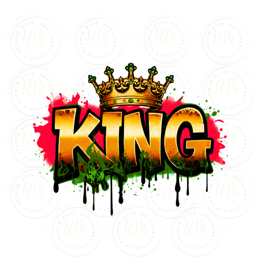 King Crown Clipart – Dripping Graffiti King Crown PNG | Street Art Shirt Design (Digital Download)
