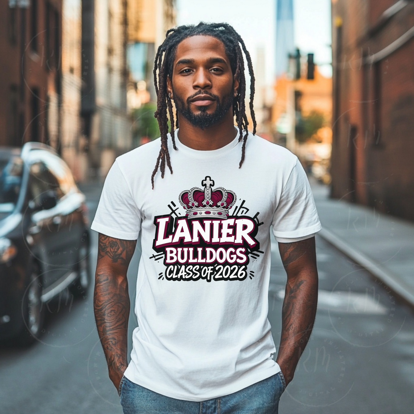 Class of 2026 Clipart, Lanier High School PNG – Maroon and White Graphic for School Spirit Shirts, Graduation Gear & More, JPS PNG (Copy)