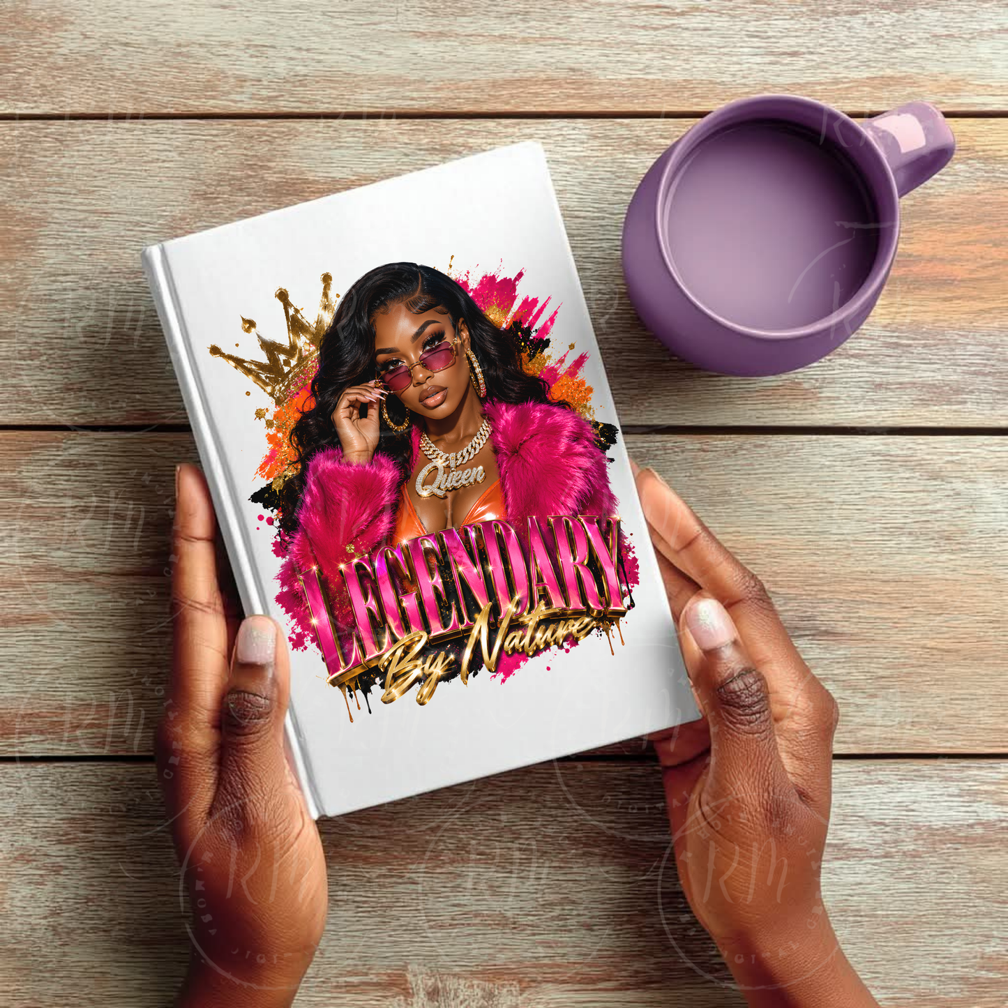 Legendary Queen PNG | Black Girl Magic Sublimation Design | Luxury Fashion PNG | Melanin Queen T-Shirt Design | DTF Transfer PNG