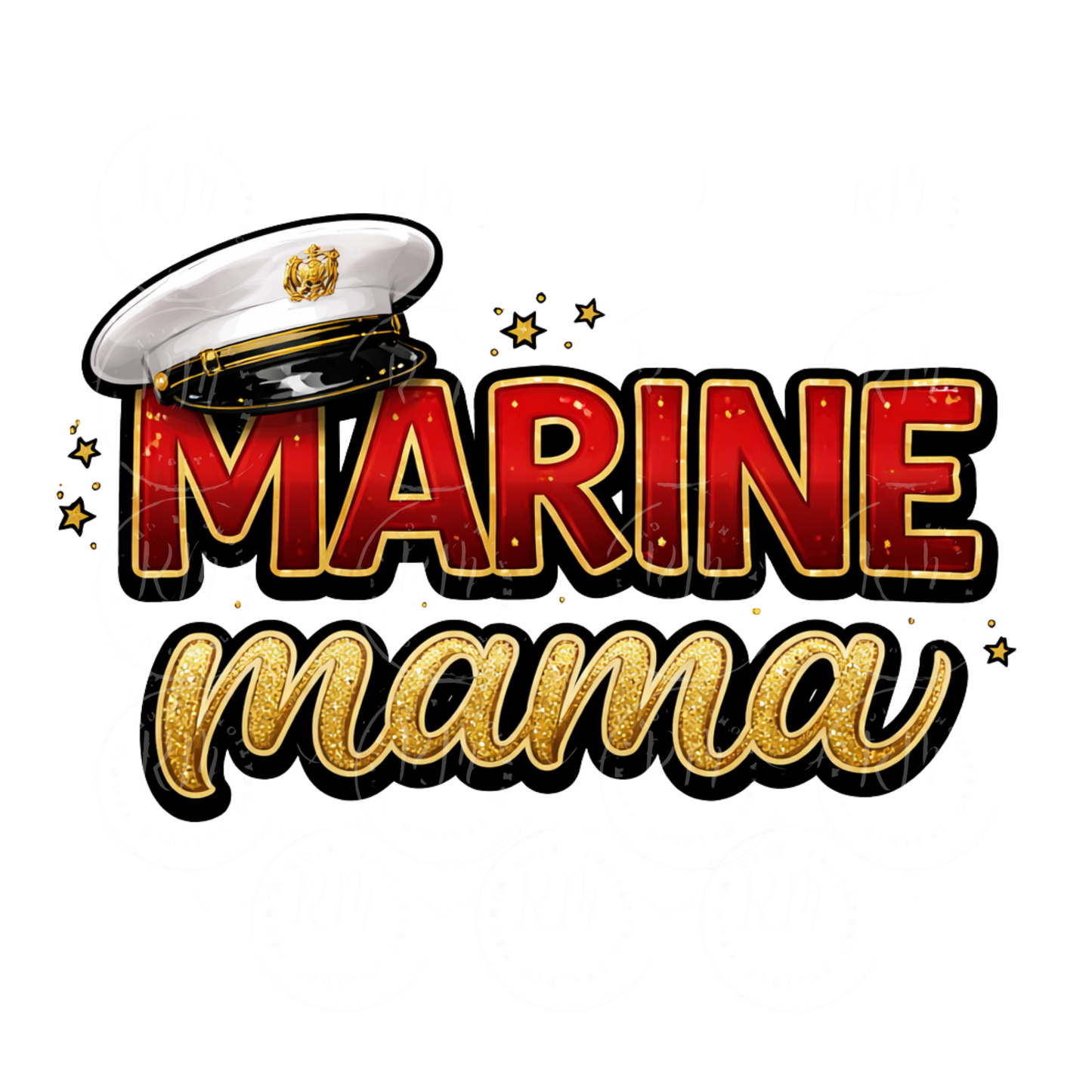 Marine Mama PNG, USMC Mom Shirt Design, Military Mother Sublimation (Digital Download)