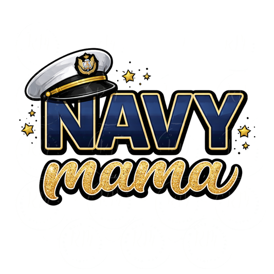 Navy Mama PNG, Military Mom Apparel Design (Digital Download)