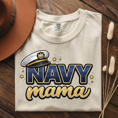 Navy Mama PNG, Military Mom Apparel Design (Digital Download)