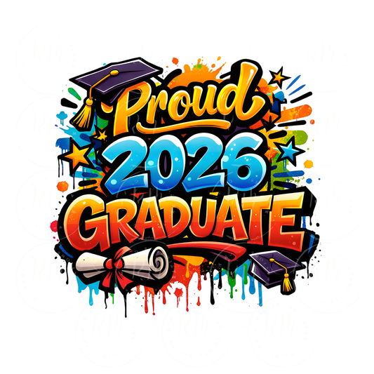 Proud 2026 Graduate PNG, Graffiti Style Graduation Design (Digital Download)