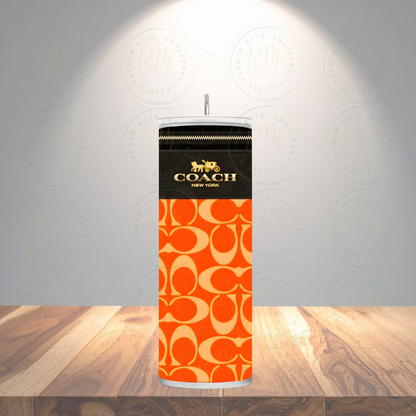 Orange Purse Tumbler Template: Editable Canva Design (Digital Download)